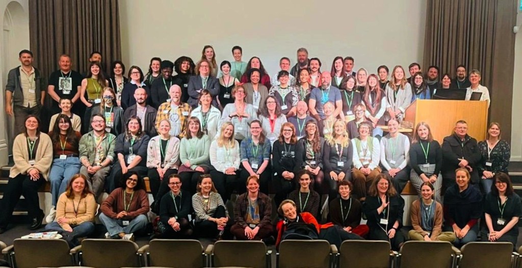 Delegates of the NatSCA 2026 conference gather for a photo in Ulster Museum, Belfast.