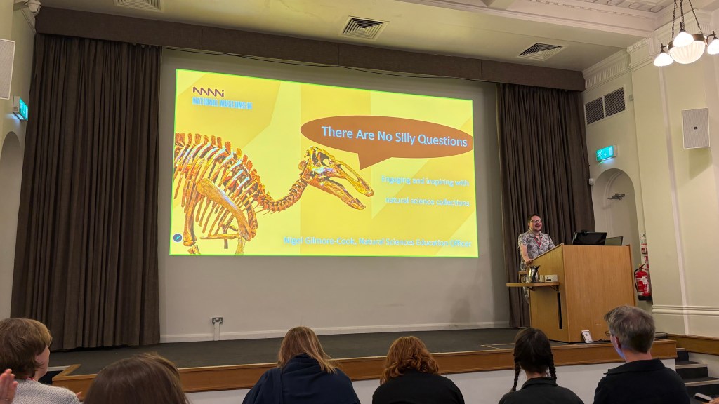 Ulster Museum Natural Sciences Education Officer, Nigel Cook, gives his talk: There are no silly questions – engaging and inspiring with natural science collections.